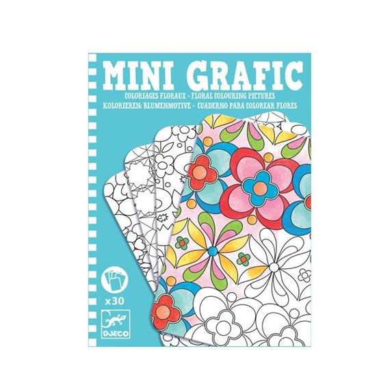 Djeco Mini Oyunlar / Boyamalar - Floral Colouring Pictures
