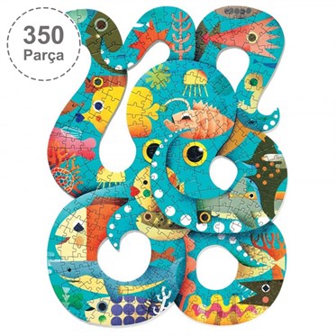 Djeco 350 Parça Ahtapot Puzzle-Octopus 350 Pcs