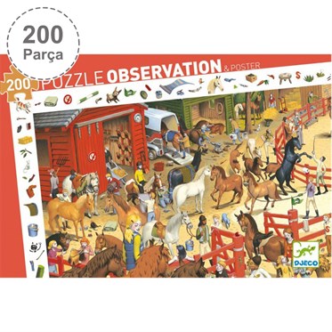 Djeco Klasik Puzzle 200 Parça/Horse Riding