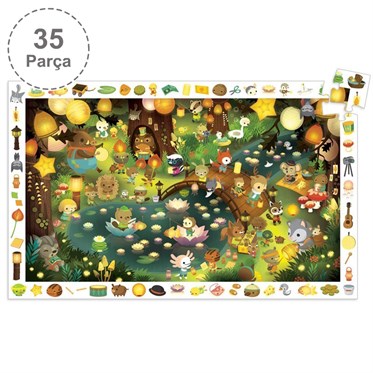 Djeco Puzzle / Party In The Forest - 35 Pcs
