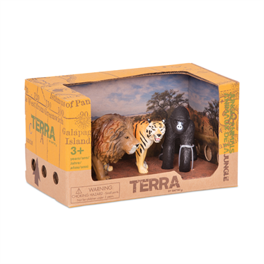 Terra Orman Hayvanları 3'lü Set - Aslan, Kaplan ve Goril